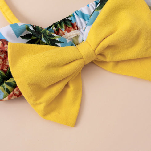 Summer Girl's Pineapple Swimsuit Set of Three